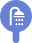 Public shower pin
